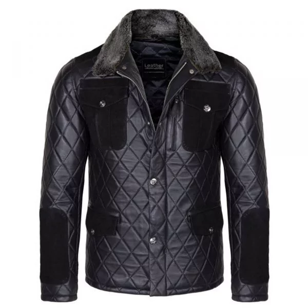 Chaqueta Con Cuello De Piel