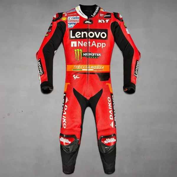 Enea Bastianini One Piece Race Leathers Ducati MotoGP 2023 front view