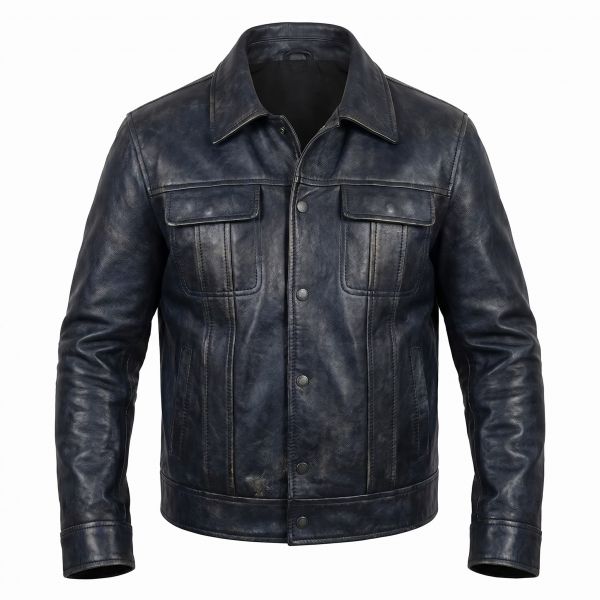 Bad Boys Mike Lowrey Black Leather Jacket front view