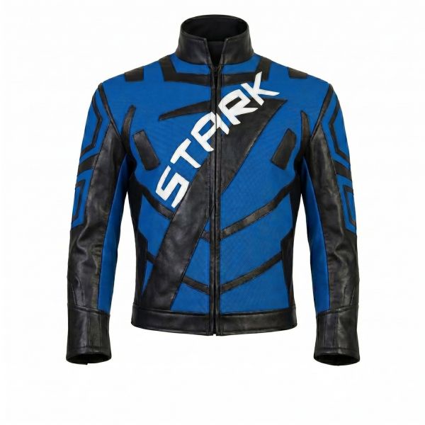 Iron Man Tony Stark Racing Leather Jacket front view