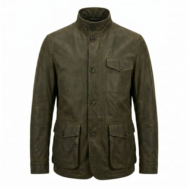 James Bond Skyfall Leather Jacket front view