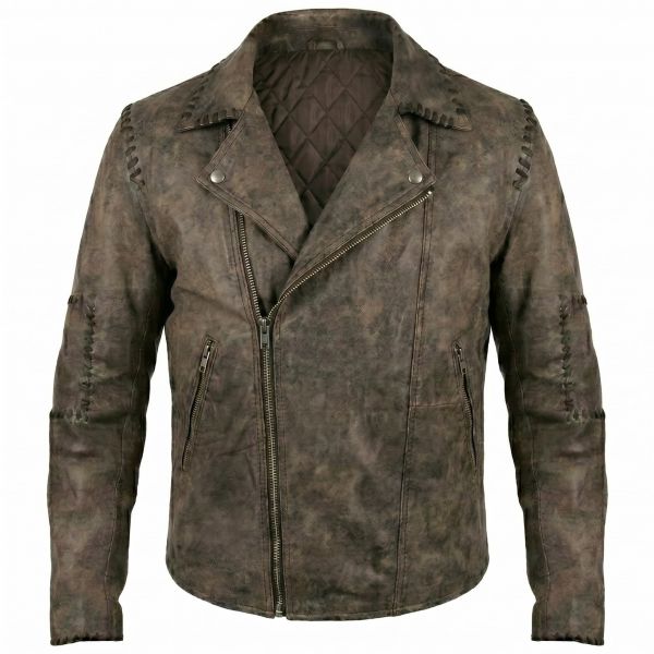 Mad Max Fury Road Distressed Leather Jacket front view