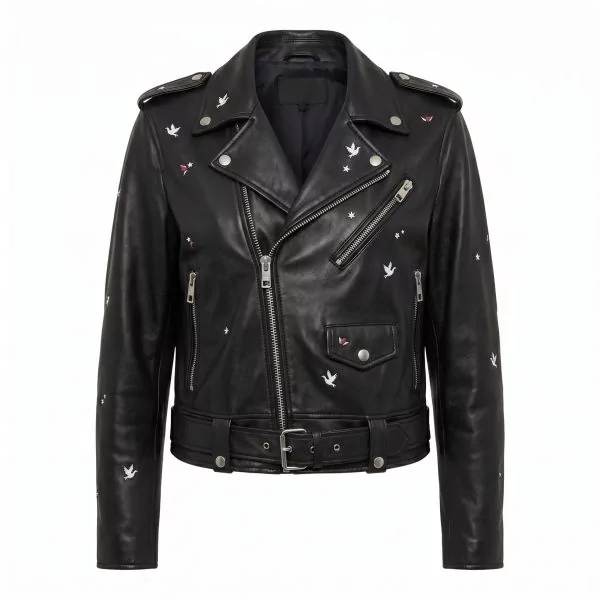 Atomic Blonde Lorraine Black Leather Jacket front view