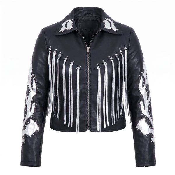 Harley Quinn Birds of Prey Leather Jacket front view