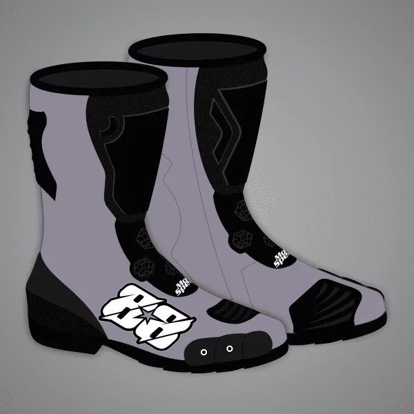 Grey Moto Boots