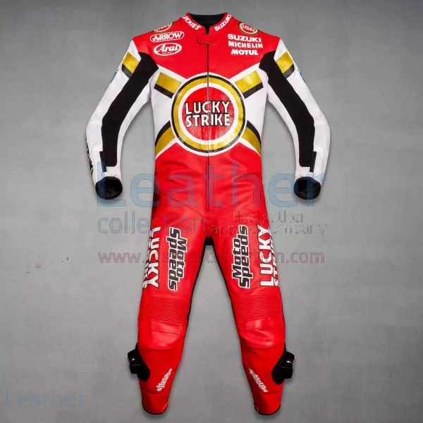 Kevin Schwantz Lucky Strike Suzuki GP 1995 Suit front view
