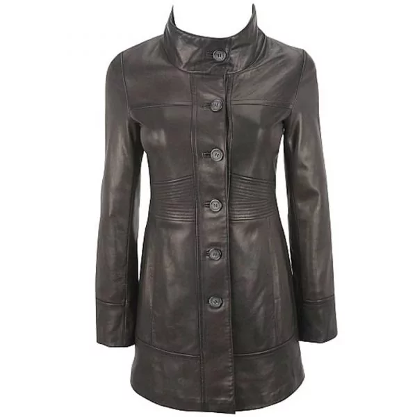 Long Black Leather Coat