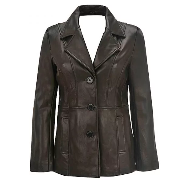 Blazer De Cuero Mujer