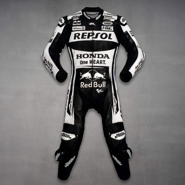 Marc Marquez Motorcycle Road Racing Leathers Winter Test 2022 front view
