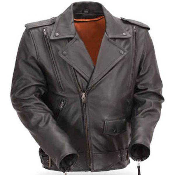 Mens Classic Motorcycle Jacket