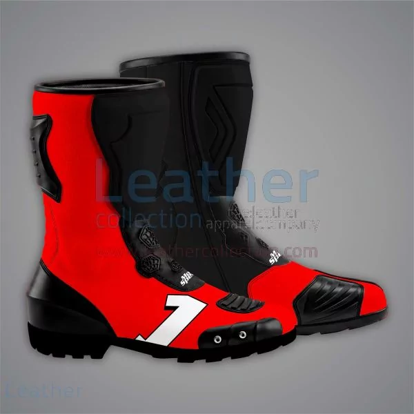 Motorcycle Boots Red Francesco Bagnaia British GP 2024