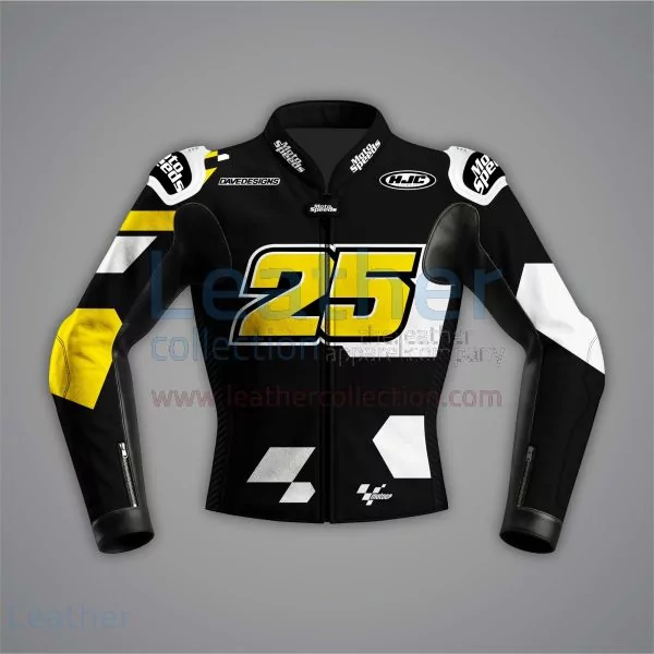 Raul Fernandez Black Leather Riding Jacket Aprilia WT 2022 front view