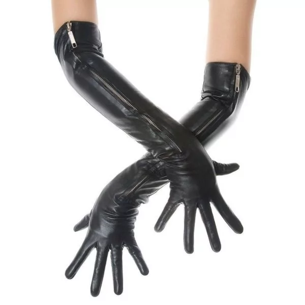 Custom Made Shoulder Length Gloves Women Hand-Stitched