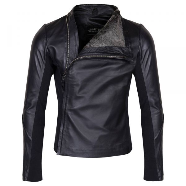 mens slim leather jacket    2017