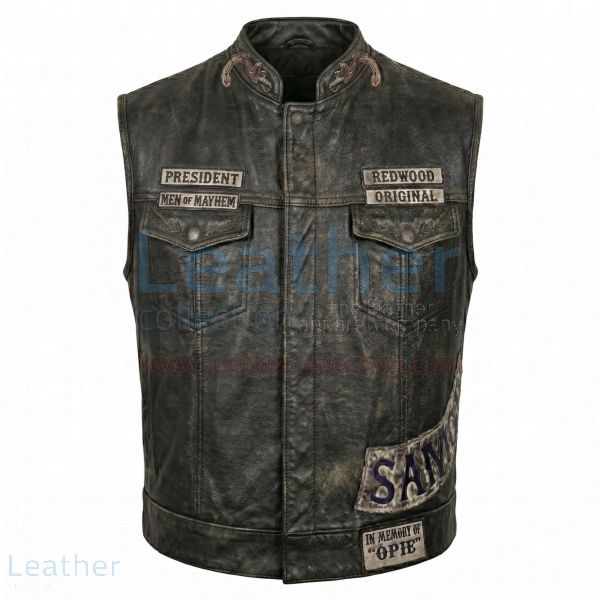 Sons of Anarchy Jax Teller Leather Vest front view