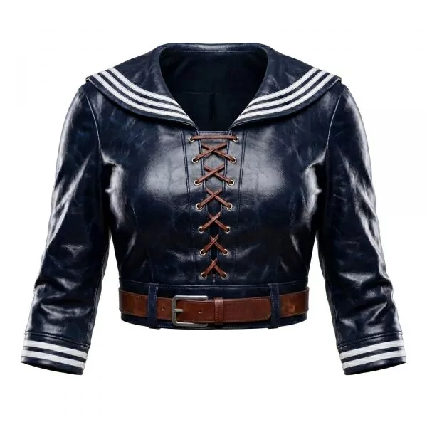 Sucker Punch Babydoll Leather Jacket front view
