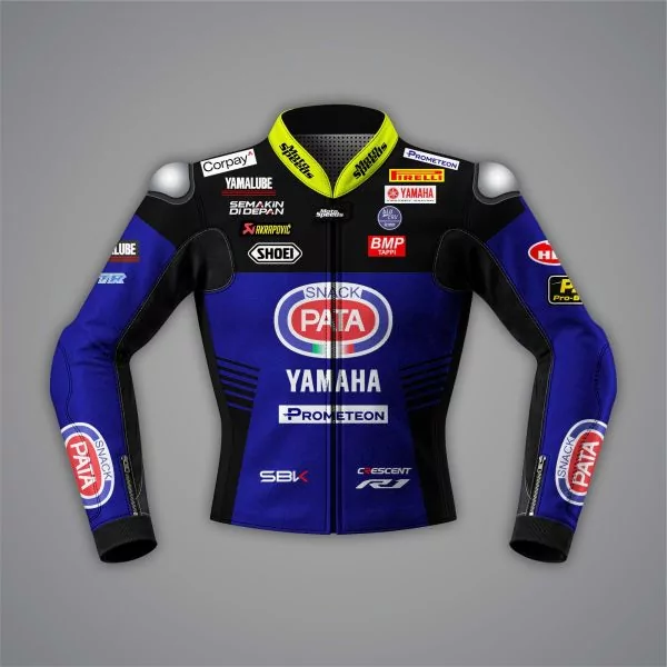 Toprak Razgatlioglu Yamaha Riding Jacket Blue WSBK 2023 front view