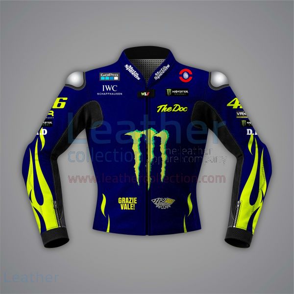 Valentino Rossi Yamaha Motorbike Jacket Blue MotoGP 2024 front view