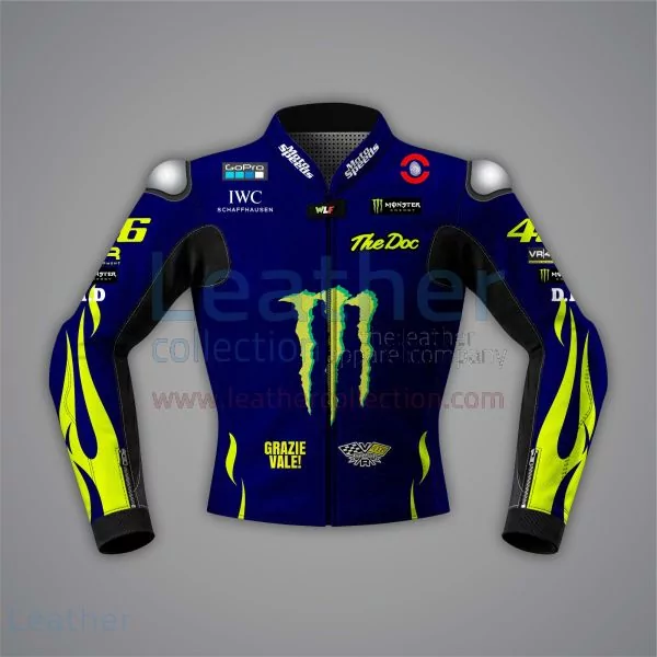 Valentino Rossi Yamaha Motorbike Jacket Blue MotoGP 2024 front view