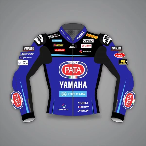 Pata Maxus Yamaha WorldSBK ジャケット Xavi Vierge Pata Yamaha WSBK 2026 Leather Jacket-Racing|Shop