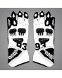 Black and White Motorcycle Gloves