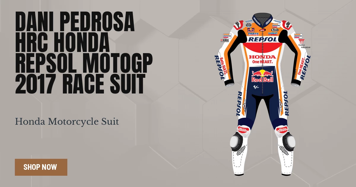 Dani Pedrosa MotoGP Racing Suit Honda 2017 - Track Ready Fit