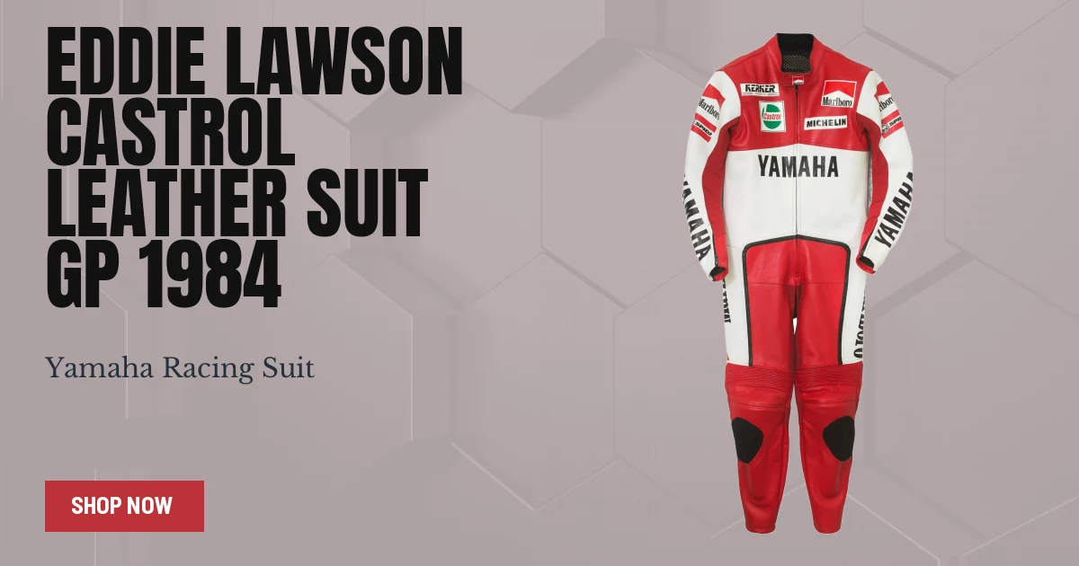 Eddie Lawson 1984 MotoGP Suit, Castrol Yamaha