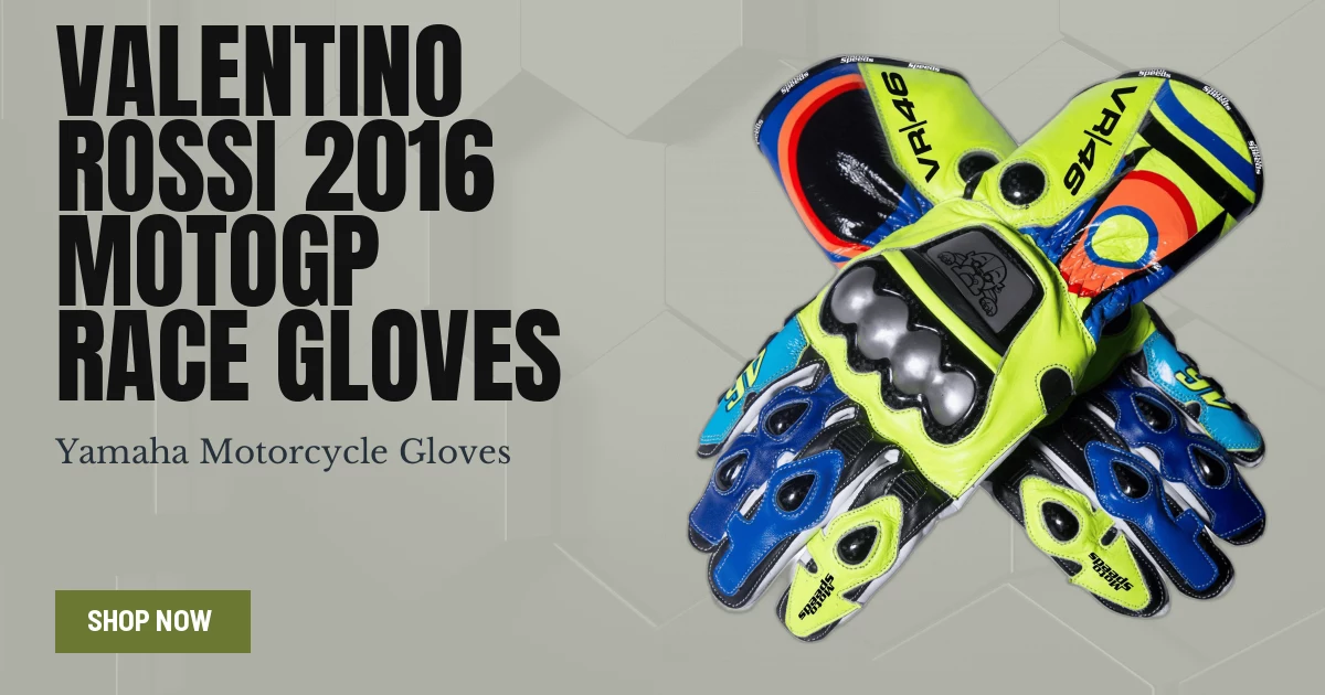 Valentino Rossi Yamaha 2016 MotoGP Gloves
