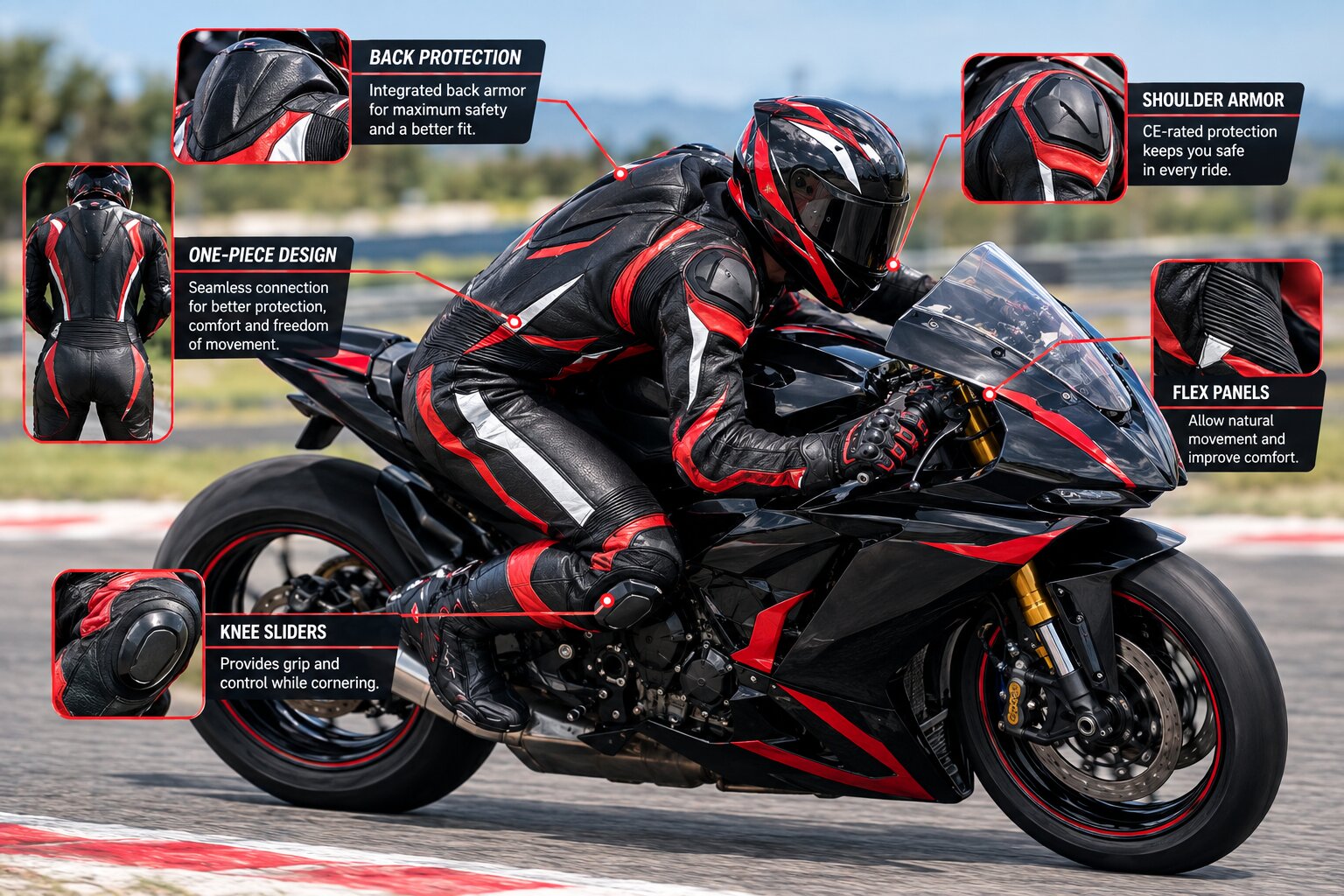 Motorcycle track day checklist for choosing the right racing suit fit and armor